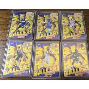 2025 TOPPS BIG BOX BALLERS 6 CARD INSERT LOT SGA BANCHERO ANTMAN BOOKER EGOR 🔥